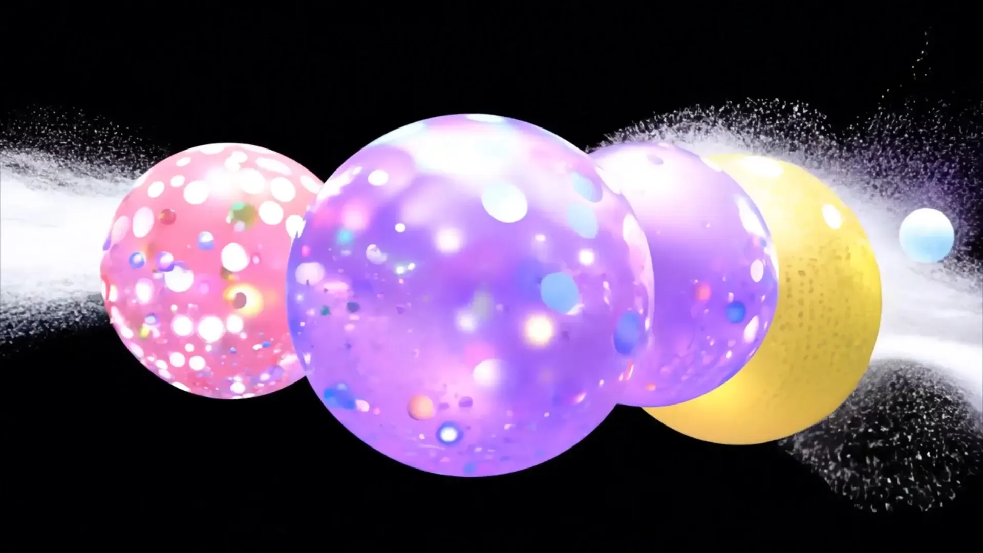 Radiant Particle Orbs Video Stunning Visual Effect for Transitions